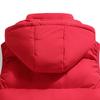 SWJGLITTR Men's Hooded Warm Thick Vest Quilted Sleeveless Windproof Outdoor Coats Winter Zip Up Padded Vest (X-Large,Red) view 4