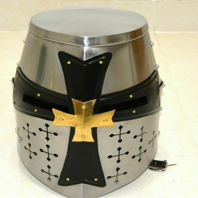 Medieval Wearable Black Helmet