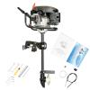 4-Stroke Outboard Motor, 225CC Heavy Duty Gasoline Propeller Fishing Boat Engine Motor 4.3KW Single Cylinder Marine Boat Motor with Air Cooling System and Manual Recoil Start view 1
