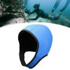 Aymzbd Scuba Diving Hood, Swimming Hat 3mm Neoprene Wetsuit Hood, Men Women Head Cover, Thermal Hood for Winter Underwater Kayaking, Blue view 4