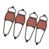 VALICLUD 4pairs Coarse Sand Crampons - Outdoor Shoes Cover for Ice and Snow Footwear Grips for Hiking Jogging Walking and Activities view 4