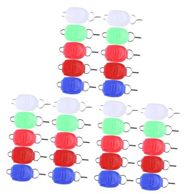 BESPORTBLE 75pcs Fishing Wheel Stopper Clips Line Stoppers for Fishing Tackle Colorful Accessories for Freshwater