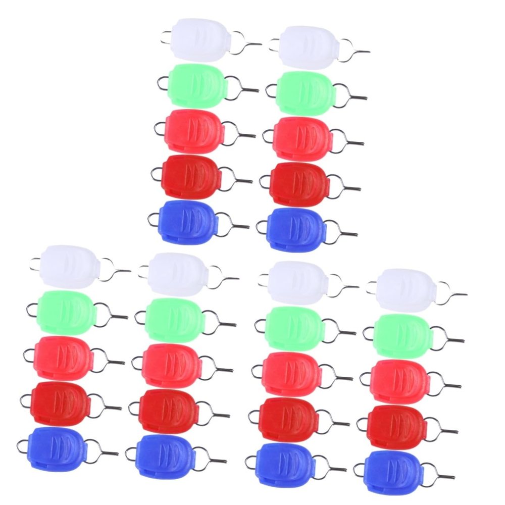 BESPORTBLE 75pcs Fishing Wheel Stopper Clips Line Stoppers for Fishing Tackle Colorful Accessories for Freshwater