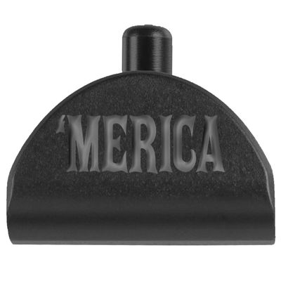 NDZ Performance Grip Frame Insert Plug for Glock Gen 4-5 Models 17 19 22 23 24 31 34 35  Black Aluminum with Silver Laser Engraved Image  Merica