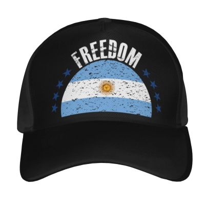 KOSPOGO The Argentina Flag and Freedom Baseball Cap Men's and Women's Baseball Hat Adjustable Casual Outdoor Breathable Caps Truck Driver Hat Dad Cap Black
