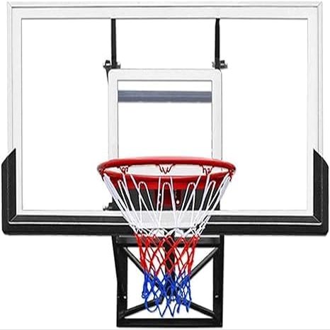 54-Inch Wall Mounted Backboard and Rim Combo Basketball Hoop with Polycarbonate Backboard Adjustable Height