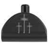 NDZ Performance Grip Frame Insert Plug for Glock Gen 4-5 Models 17 19 22 23 24 31 34 35  Black Aluminum with Silver Laser Engraved Image  3 Crosses view 1