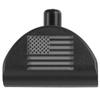 NDZ Performance Grip Frame Insert Plug for Glock Gen 4-5 Models 17 19 22 23 24 31 34 35  Black Aluminum with Silver Laser Engraved Image  US Flag Inverse Alternate view 1