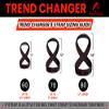 Trend Changer Figure 8 Lifting Strap Padded Deadlift Straps Heavy Duty Weight Lifting Straps Strongman Axle Bar Straps Weightlifting Wrist Wraps (Large (8.0'' & UP Wrist Circumference), Green White) view 3