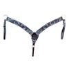 Western Headstall Breast Collar Reins Tack Set Leather Hand Carved Tooled Equestrian Trail Horse Saddle Full Cob Pony ST-006 (Headstall, Pony) view 2
