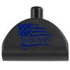 NDZ Performance Grip Frame Insert Plug for Glock Gen 4-5 Models 17 19 22 23 24 31 34 35  Black Aluminum with Blue Laser Engraved Image  We The People Flag view 1
