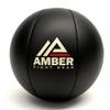 Amber Fight Gear Leather Medicine Ball for Strength & Conditioning, Plyometric & Core Training, Cardio Workouts for Muscle Building, Squats, Lunges, Partner Training, 15lb view 1