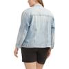 JAG Womens Plus Size Kiara Classic Denim Jacket, Beverly Blue view 2