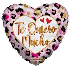 18" Convergram Te Quiero Mucho Animal Print Balloon Spanish