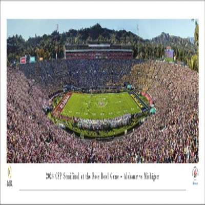 2024 Rose Bowl Game - Alabama vs Michigan - Unframed 40 x 13.5 Poster by Blakeway Panoramas