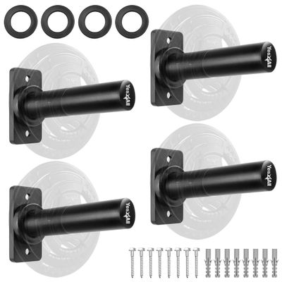 Yes4All Wall Mounted Weight Plate Holder, Fit 2" Olympic Weight Plates with Maximum 550lbs Capacity Set of 4