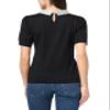 Adrianna Papell Hammered Satin Collar Twofer, Black W/Ivory/Black Micro Dot, XS view 4