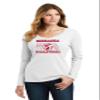 CornBorn Nebraska Womens V-Neck Shirt - Huskers Volleyball 5-Time National Champions - White - Large view 1
