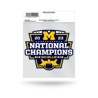 Rico Industries NCAA Michigan Wolverines 2024 CFP National Champions Small Static Cling