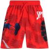 Marvel Boys Swim Trunks - Avengers Spiderman Captain America Spidey and Friends UPF 50+ Quick Dry Boys Swim Shorts (2T-12), Size 8, Spider Red view 1
