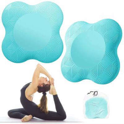 MBKHFLL Yoga Knee Guards (Set of 2) - Male and Female Yoga Props and Accessories for Fitness, Travel, Meditation, Kneeling, Balance, Floor, Pilates Pads for Knee and Elbow (blue)
