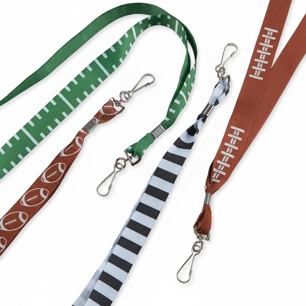 Fun Express Football Breakaway Lanyards - 34" (Pack of 12) - Premium Nylon Material, Perfect for Coaches, Players, & Fans