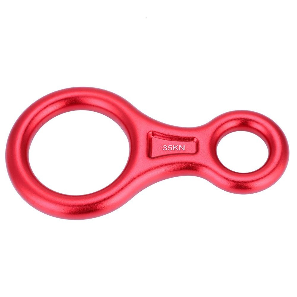 CRIOH Climbing 8,35KN Figure 8 Rope Descender for Rock Climbing Rescue Gear (Red)