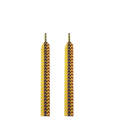 1Pair Flat Shoelaces For Sneakers Shoe Laces Width 1.5cm/2cm/3cm Shoelace White Flat Wide Shoe Laces Sneaker Laces (Color : 2 Yellow blue red, Size : 160cm)