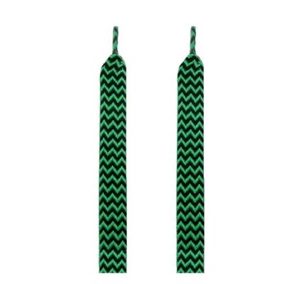 1Pair Flat Shoelaces For Sneakers Shoe Laces Width 1.5cm/2cm/3cm Shoelace White Flat Wide Shoe Laces Sneaker Laces (Color : 1.5 Green black, Size : 120cm)