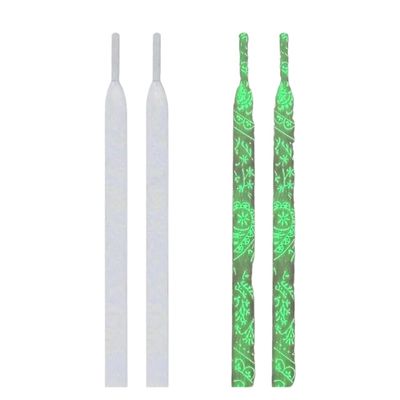 1Pair Luminous Shoe Laces Fluorescent Shoelaces For Sneakers Flat Laces Glow Shoelace Shoes Strings (Color : YG-7-White, Size : 120cm)