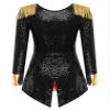 Agoky Women's Greatest Ringmaster Halloween Costumes Tailcoat Bodysuit Circus Lion Trainer Outfits BlackTypeA XX-Large view 4