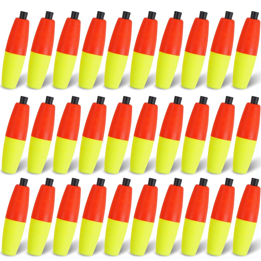 AGOOL Fishing Bobbers Floats Peg Floats Foam Cigar Catfish Floats Slip Bobbers Catfish Rig Cork Bobbers with Pipe Plug for Catfish Santee Rig Freshwater Saltwater Fishing