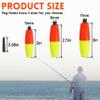 AGOOL Fishing Bobbers Floats Peg Floats Foam Cigar Catfish Floats Slip Bobbers Catfish Rig Cork Bobbers with Pipe Plug for Catfish Santee Rig Freshwater Saltwater Fishing view 2