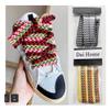 1Pair Flat Shoelaces For Sneakers Shoe Laces Width 1.5cm/2cm/3cm Shoelace White Flat Wide Shoe Laces Sneaker Laces (Color : 2 Black White, Size : 120cm) view 3