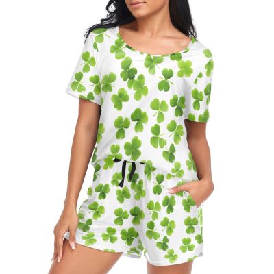 UMIRIKO St. Patrick's Day Womens Pajama Sets, Soft Pj set, Ladies Pajamas Sets O Neck, Size XXL 21343014