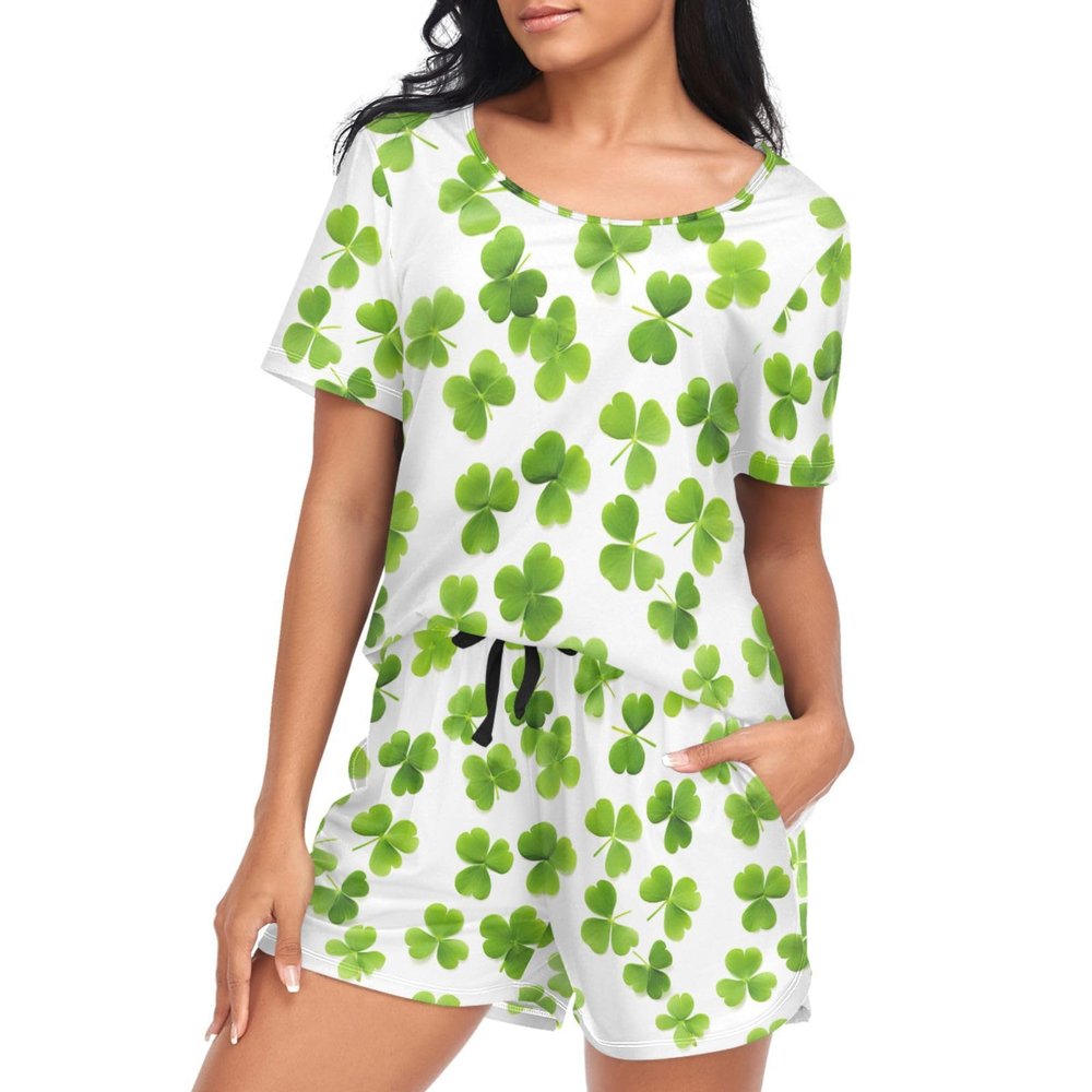 UMIRIKO St. Patrick's Day Womens Pajama Sets, Soft Pj set, Ladies Pajamas Sets O Neck, Size XXL 21343014