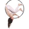 WAHHWF Hanging Aerial Hoop Dance Fitness Training Kit, Aerial Lyra Hoop Frame Heavy Duty, 2.6ft/2.8ft/3ft/3.1ft/3.3ft Stainless Steel Aerial Yoga Ring Silver, Loads 661LBS (Size : Dia 95cm(37 3/8")) view 1