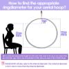 WAHHWF Hanging Aerial Hoop Dance Fitness Training Kit, Aerial Lyra Hoop Frame Heavy Duty, 2.6ft/2.8ft/3ft/3.1ft/3.3ft Stainless Steel Aerial Yoga Ring Silver, Loads 661LBS (Size : Dia 95cm(37 3/8")) view 4
