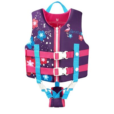 Zeraty Toddler Swim Vest Neoprene Kids Float Jacket Swimming Aid for Children Girls and Boys 36-40-50-60-70-88Lbs with Dual Adjustable Safety Straps