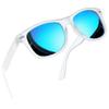 Joopin Oversized Square Sunglasses Matte Clear Frame Polarized Sun Glasses UV400 Protection Mirrored Blue Shades for Women Men view 1