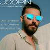Joopin Oversized Square Sunglasses Matte Clear Frame Polarized Sun Glasses UV400 Protection Mirrored Blue Shades for Women Men view 2
