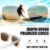 Joopin Oversized Square Sunglasses Matte Clear Frame Polarized Sun Glasses UV400 Protection Mirrored Blue Shades for Women Men view 3
