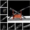 Zhmyyxgs Handmade Japanese Samurai Sword 1065 Steel Katana with Black Blade Real Metal Katana view 2