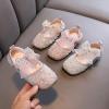 Girls Mary Jane Dress Shoes Princess Ballerina Pearl Rhinestones Shining Low Heels Party Wedding (Silver, 1.5 Big Kids) view 4
