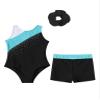 YOOJOO Gymnastics Leotards for Girls Sparkly Dance Unitards Biketards Shorts Bottoms with Hair Band Activewear for Girls B20BlueGreen 12 Years view 3
