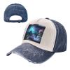 3D Graphics Universe Space Stylish Sports Hat in Denim,Adjustable, Breathable,for Daily Wear and Outdoor Activities view 2