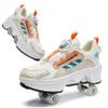 2-in-1 Roller Skate Shoes with Wheels for Boys and Girls, Deformation Skateboard Shoes with Invisible Wheels, Rolling Shoe with Retractable Wheels, Trainers, Sneakers, Children and Adults view 1