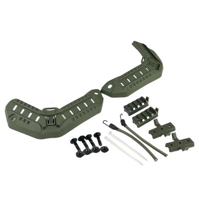 ATAIRSOFT Rail Mount Helmet Adapter Maritime Helmet Side Rail with Lanyard Mounting Screws Tactical Hunting Helmet Accessories OD