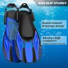 Otowaving Snorkel Fins Diving Fins Adjustable Buckles Open Heel Swim Flippers Travel Size Short Swim Fins for Snorkeling Diving Swimming Adult Men Womens view 2