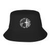 Christian Orthodox Russian Cross Bucket Hat Packable Foldable Beach Sun Hat Black Fishing Cap for Women Men view 1